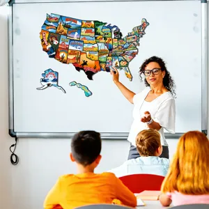 USA Karte Magnetpuzzle Kühlschrankmagnet, pädagogischer Bundesstaat Kulturaufkleber.