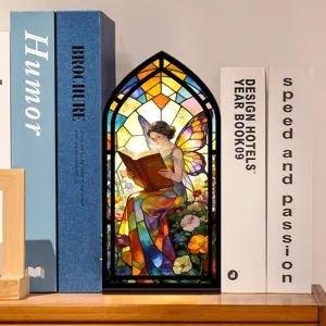 Inserto angolo libro fata in vetrate supporto per libri scaffale decorazione libreria