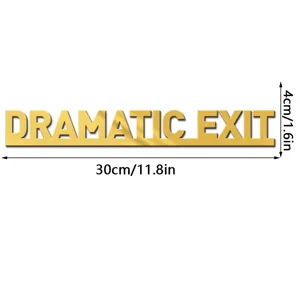 Gold acrylic letter wall sticker, reflective mirror finish decorative phrase sign for home decor.