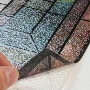 3D stained glass window film decorative static cling frosted glass sticker home decor