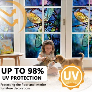 Glasfolie Raam Libel UV Bescherming Statische Raamsticker voor Huisdecoratie Mooi