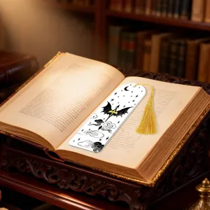 Creative dragon pattern bookmark with golden tassel elegant reading page marker for book lovers.