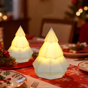 Lichtgevende 3D geometrische kerstboom LED lamp voor feest tafeldecoratie thuis.