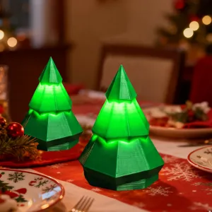 3D geprinte LED oplichtende kerstboom ornament feest vakantie bureau decoratie