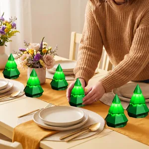 3D oplichtende kerstboom LED nachtlampje tafelstuk decoratie voor vakantie feestviering.