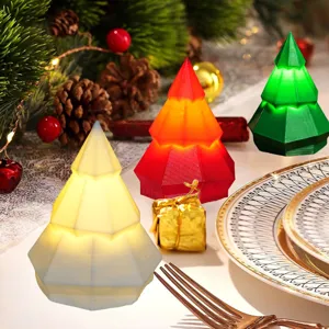 3D geprinte LED kerstboom licht kerstfeest decoratieve lamp voor feestelijke huisdecoratie.
