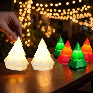 3D geprinte gloeiende kerstboom LED nachtlampje vakantie feest tafeldecoratie ornament