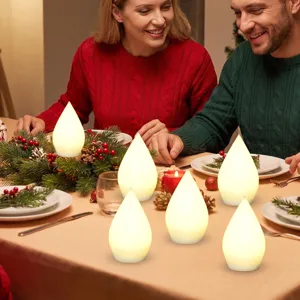 Lampada a goccia LED atmosfera decorazione tavola festa di Natale luce bianca calda