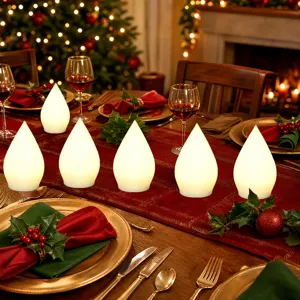 Decorazione luminosa LED a forma di goccia per tavolo da pranzo di festa e Natale bella