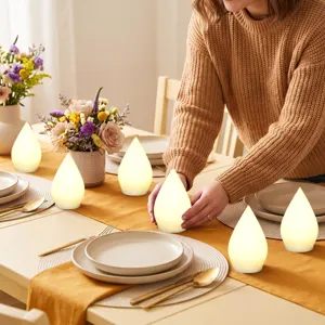 Lampada da tavolo LED a goccia luce notturna calda per decorazione casa e feste