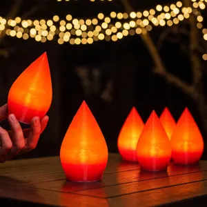 Natale 3D stampato luminoso LED goccia ornamento per festa decorazione casa luce calda