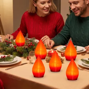 Natale luminoso LED luce albero ornamento festa di vacanza decorazione rosso arancione lampada