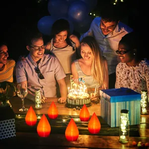 Lampada decorativa LED luce notturna fiamma per festa di vacanza festival decorazione tavolo