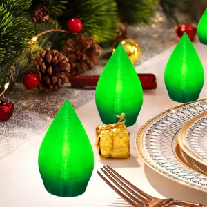 Albero di Natale stampato in 3D LED luce decorazione festa tavolo vista dettaglio