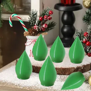 Set di statuette di lampadine LED albero di Natale stampate in 3D verde per feste