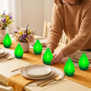 Albero di Natale Luminoso 3D LED Luce Notturna Festa Decorazione Tavolo Verde Ornament