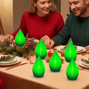 Natale 3D LED luminoso albero di natale ornamenti da tavola decorazione festa luci set