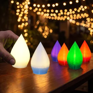 Luce Notturna LED Stampata in 3D a Goccia Lampada Decorativa per Festa Calda Atmosfera