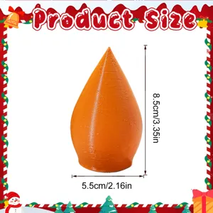 Ornamento luce LED albero di Natale parte di ricambio forma conica arancione