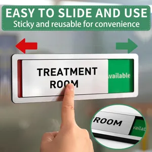 Sliding door sign detail showing easy operation and smooth sliding mechanism for offices.