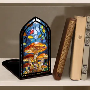 Vetrate Gotiche Fungo Book Nook Inserto per Scaffale Fermalibri Decorazione Luce