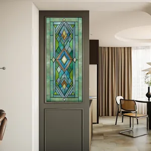 3D Stained Glass Window Film Electrostatic Decorative Sticker for Home Interior Decor