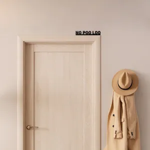 Detailed view of black acrylic letter wall sticker home decorative sign for interior room decor.