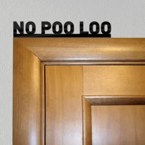 Black acrylic letter wall sticker home decor, funny slogan sign for door frame interior.