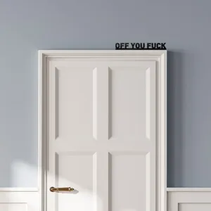 Black acrylic English quote decorative wall sticker for home door and room interior design