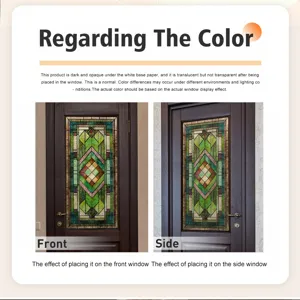 3D stained glass window film decorative electrostatic glass sticker for home decor