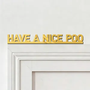 Gold acrylic wall sticker funny quote door frame decor for home interior styling details