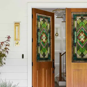 3D Stained Glass Window Film Decorative Static Cling Privacy Door Sticker Home Decor