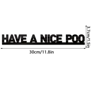 Black acrylic wall sticker with fun English letter design, modern home decor and sign.