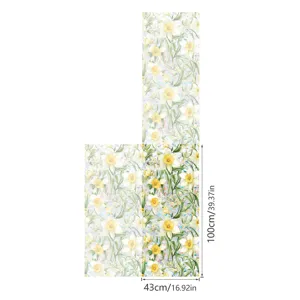 Static window film daffodil flower glass sticker decorative film for home privacy 43x100cm