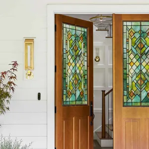 Stained glass window film decorative privacy static cling film for glass door home decor