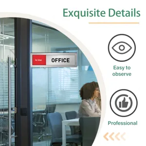 Office door status indicator sliding meeting room sign in use sign for office decoration