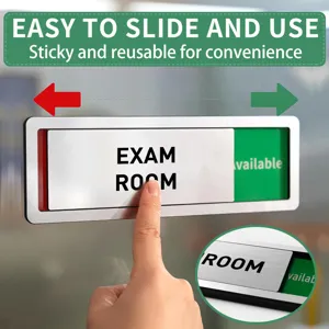 Sliding door sign exam room office vacant occupied indicator metal slider door sign