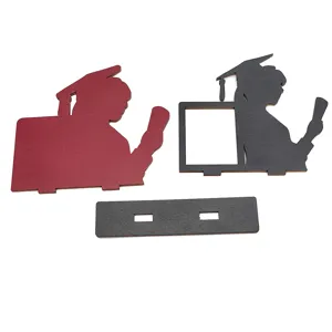 Set di cornici per foto di laurea in legno supporto da scrivania visualizzazione dettagli.