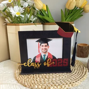 Cornice per foto di laurea in legno da tavolo 2025 decorazione supporto nero da scrivania