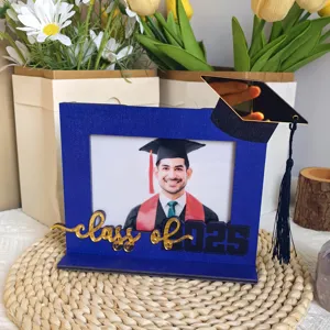 Cornice portafoto di laurea in legno 2025 decorazione da scrivania supporto per foto souvenir
