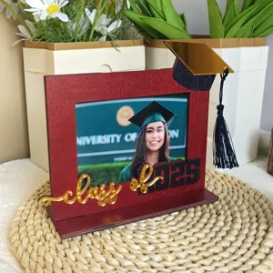 Bellissima cornice per foto di laurea in legno 2025 supporto da tavolo decorazione regalo