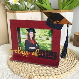 Cornice per foto di laurea in legno da tavolo classe 2025 ricordo regalo decorazione.
