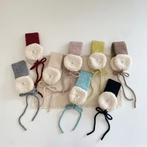 Pluche Gebreide Oorwarmers Voor Kinderen Winter Warm Kunstbont Oorbeschermers Met Banden Voor Jongens Meisjes Outdoor