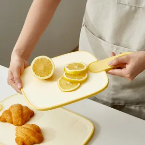 Household Plastic Cutting Board Antibacterial Anti-Mildew Chopping Board with Handle for Kitchen Fruit Vegetable
