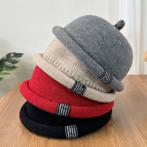 Πλεκτό docker σκουφί ζεστό χειμωνιάτικο miki ρεβέρ streetwear unisex μόδα στυλ