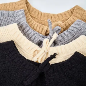 Gestrickter falscher Kragen Schal Damen Frühling Herbst einfarbig dekorativer Nackenschutz Band