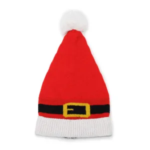 Kerst gebreide muts Kerstman rode beanie winter warme schattige feestelijke muts.