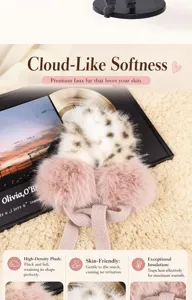 Winter plush earmuffs for men and women, leopard print foldable warm ear covers for cold weather.
