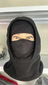 Maυρη φλες μπαλακλαβα μασκα σκι αντοχης χειμερινη ποδηλασια καλυμμα προσωπου κουκουλα