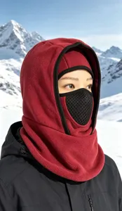 Αντιανεμική fleece χειμερινή κουκούλα σκι θερμική μάσκα για υπαίθρια αθλήματα χιονιού